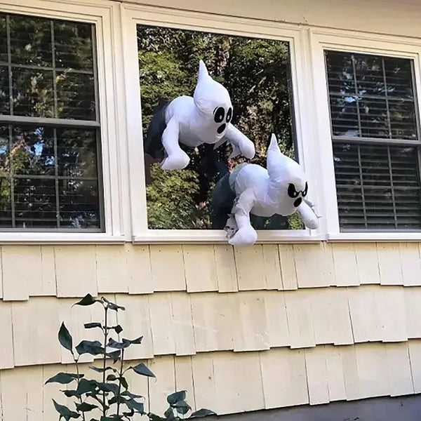 Ghosts Crashing Window Halloween Decor