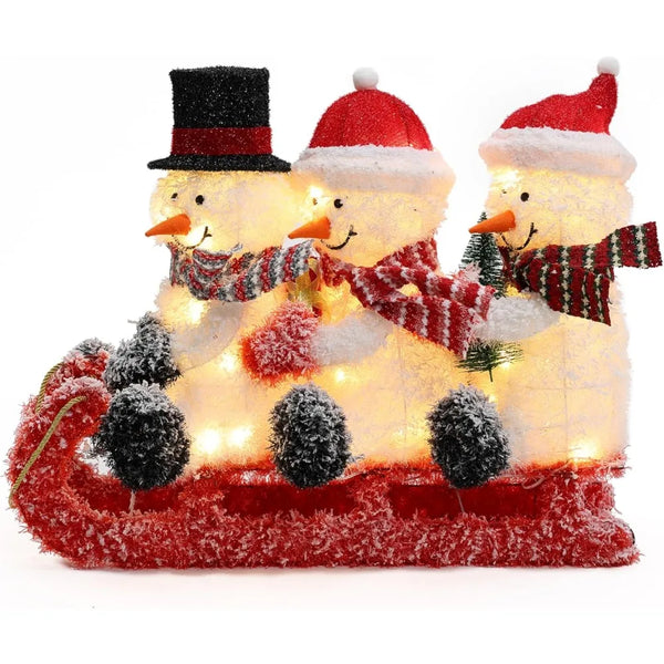 Christmas Snowmen with 60LED Lights