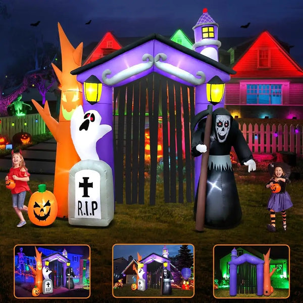 Halloween Inflatables Haunted House Castle Archway