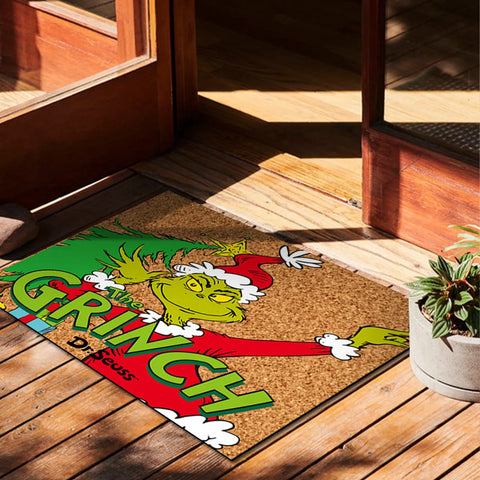 Christmas Grinch Door Mat