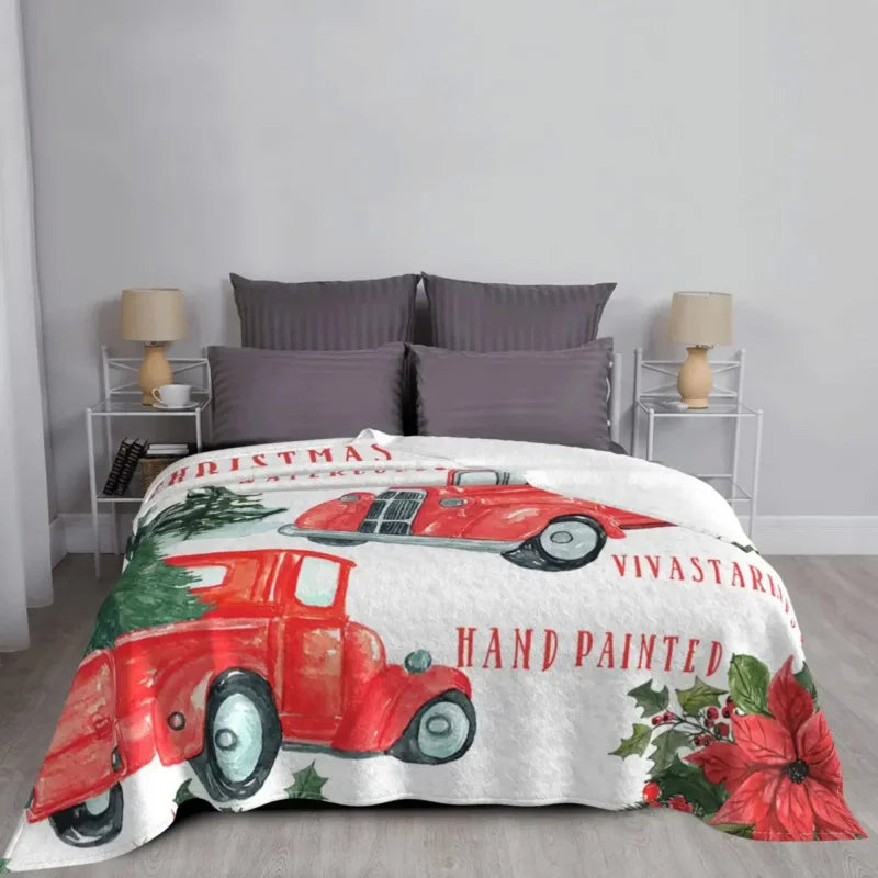 Christmas Red Truck Blanket