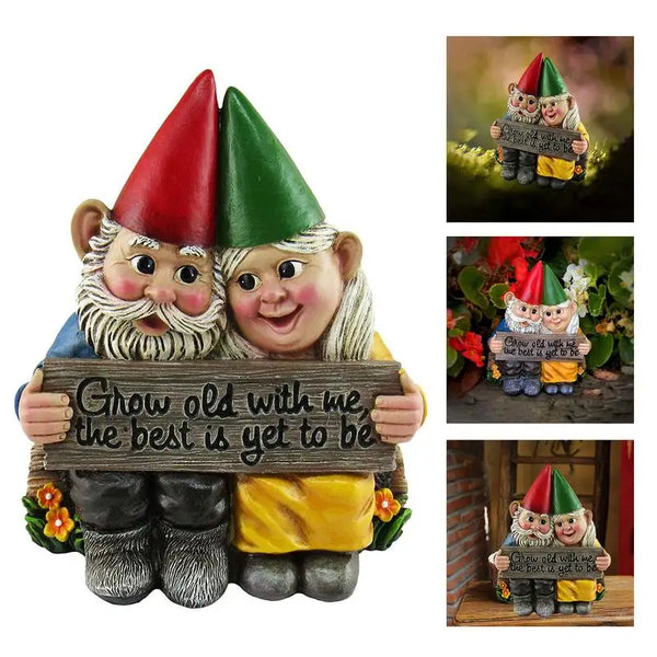 Funny Resin Garden Gnome  Naughty Dwarfs Figurines - jenshomeandgardendecor