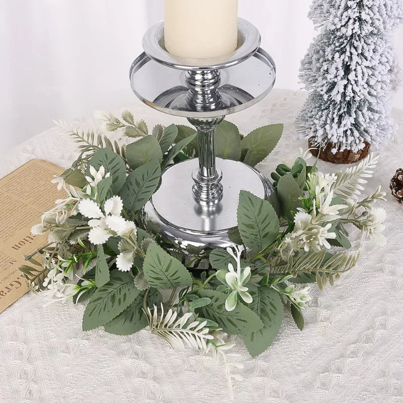 European Leaves Candlestick Wreaths