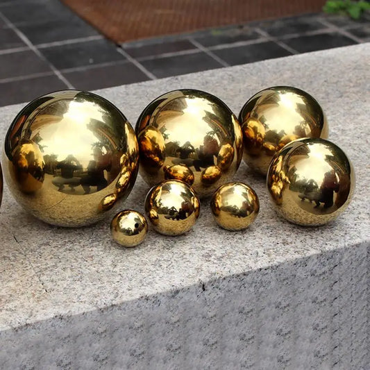 Stainless Steel Gold Polished Shiny Sphere Ball 25mm~480mm - jenshomeandgardendecor