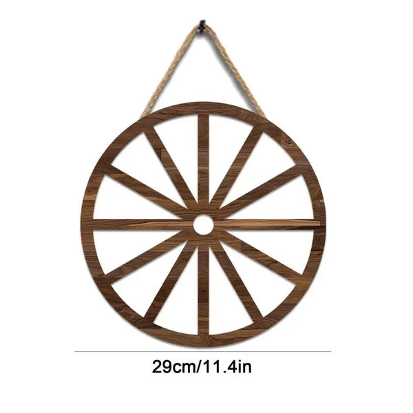 Decorative Wooden Wheel - jenshomeandgardendecor