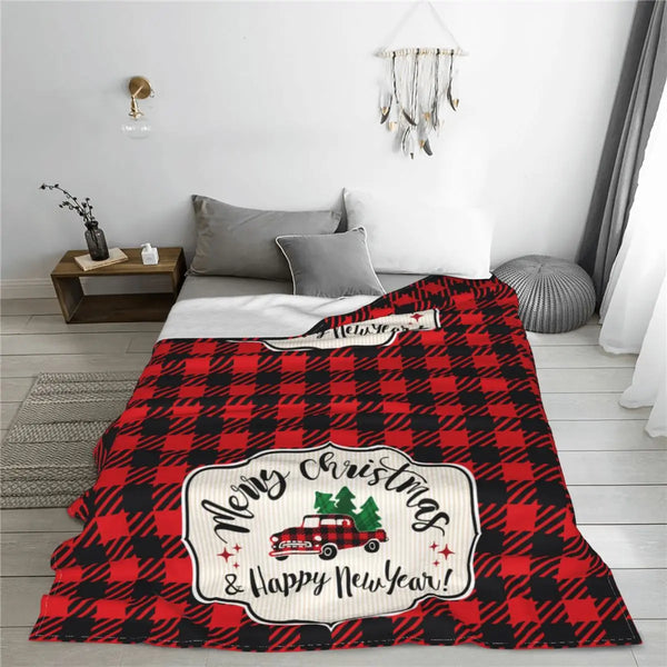 Christmas Truck Fleece Blanket