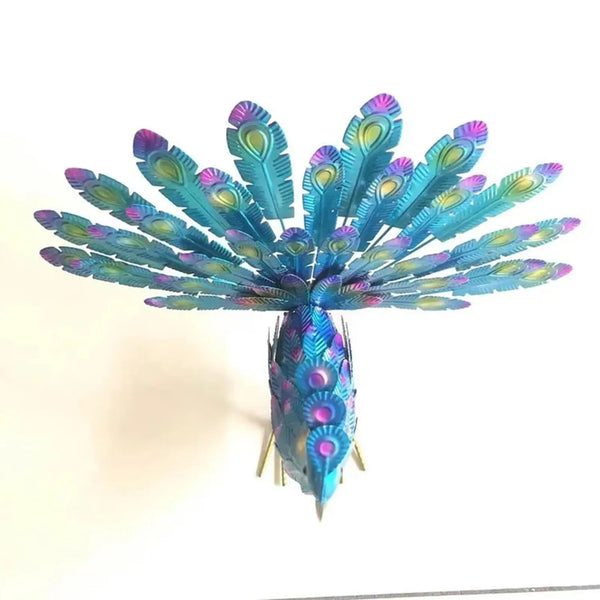 Metal Peacock Outdoor Statue