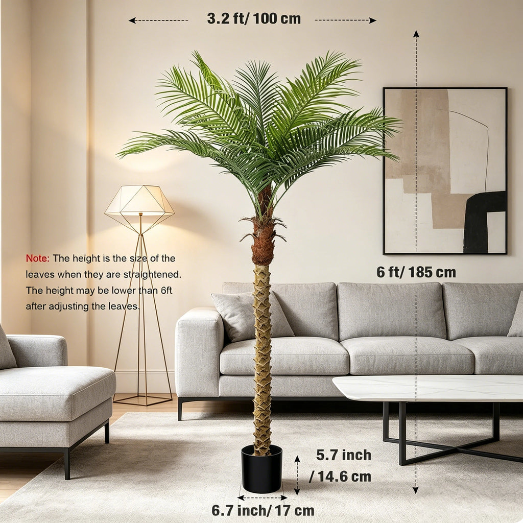 4/5/6/7/8/9FT Faux Palm Tree