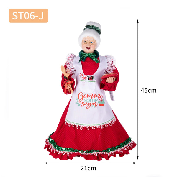 45CM Mrs. Santa Claus Christmas Tree Topper