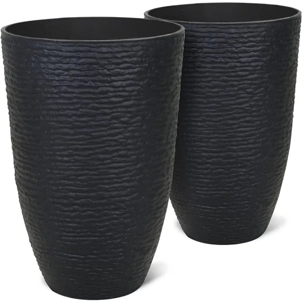 Flower Pot Tall Planters 2 Pack - jenshomeandgardendecor