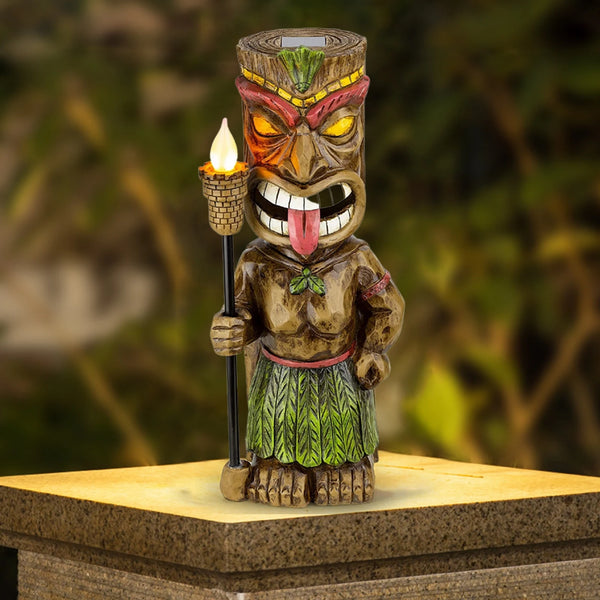 Primitive Figurine LED Solar Light Lamp For Garden - jenshomeandgardendecor