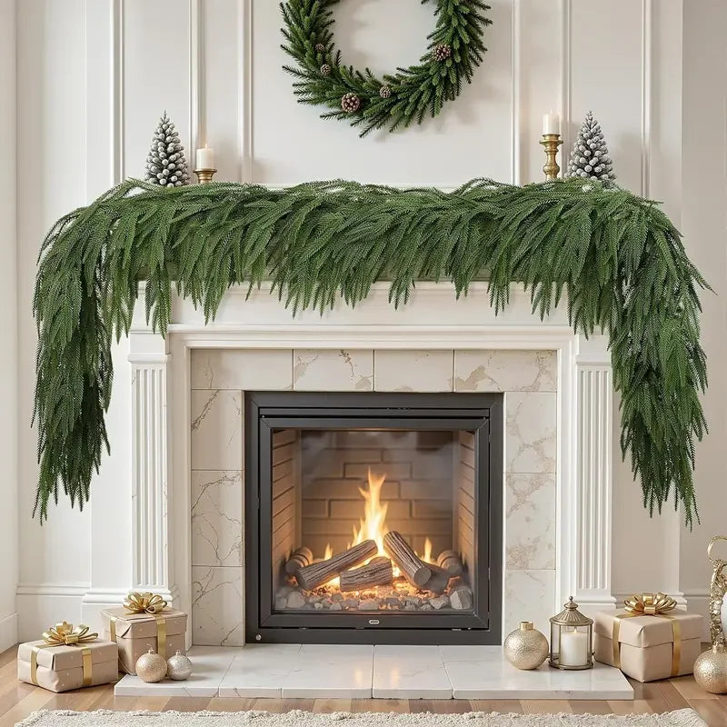 6FT Real Touch Norfolk Pine Artificial Christmas Garland