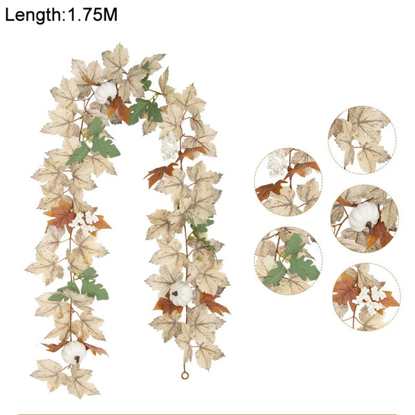 Artificial Fall Maple Leaf Garland