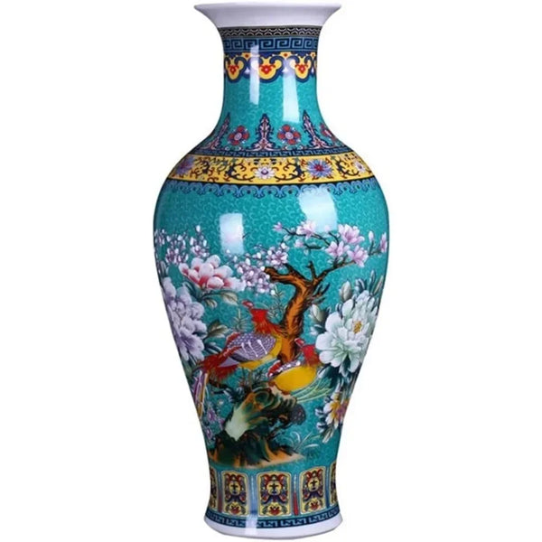 Large Fishtail Ceramic Floor Vase - jenshomeandgardendecor