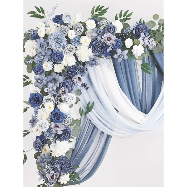 Wedding Arch Flowers Kit, 2pcs Hanging Flower Arrangement for Ceremony