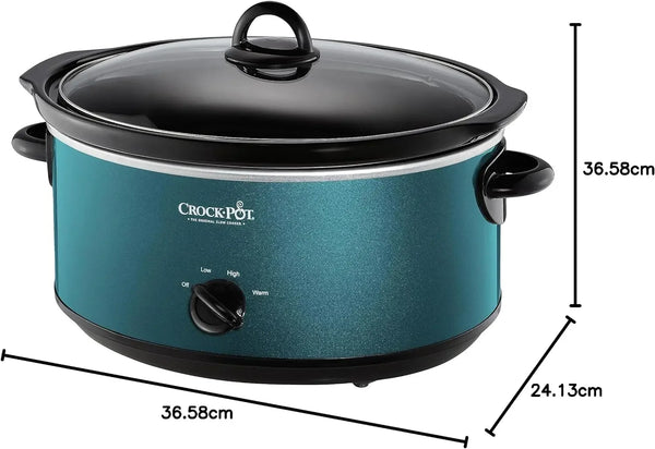 7 Quart Slow Cooker and Food Warmer, Turquoise - jenshomeandgardendecor