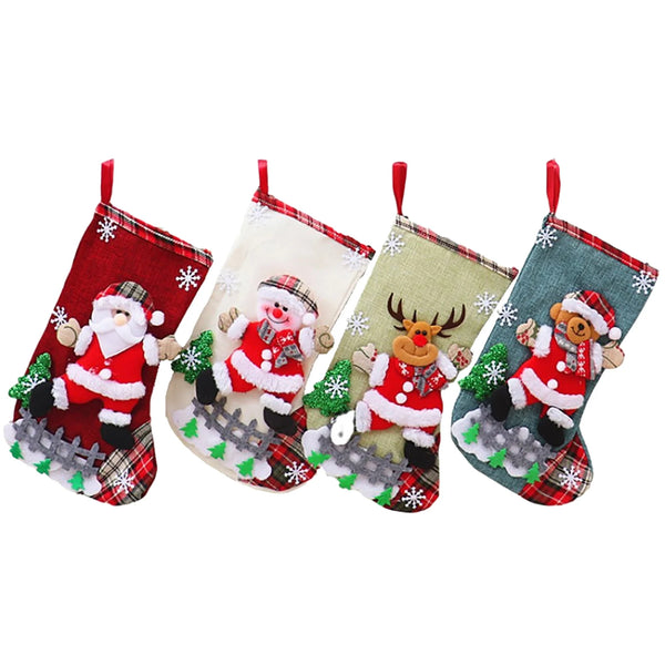 4Pcs Christmas Stockings Set