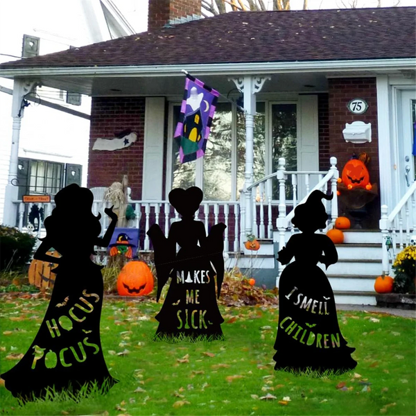 3Pcs Witch Hocus Pocus Yard Stakes