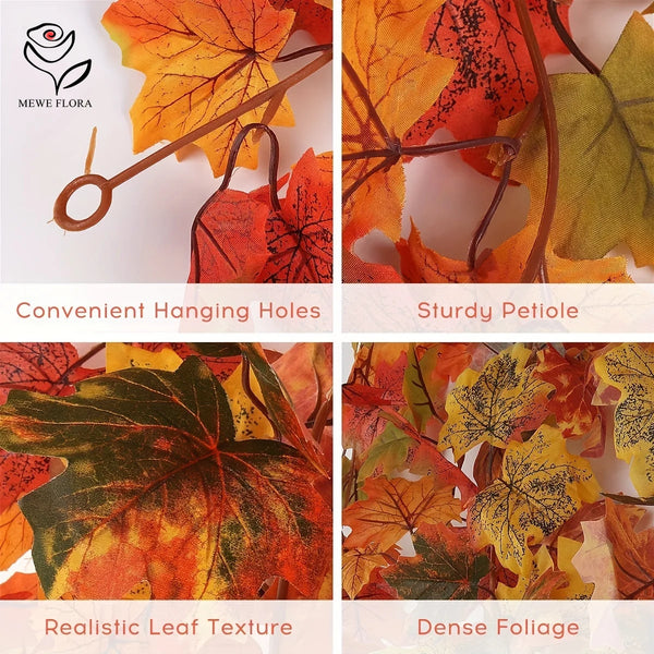 1pcs Artificial Maple Leaf Vine