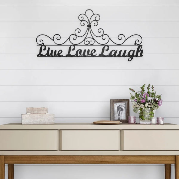 Metal Cutout-Live Laugh Love Decorative Wall Sign - jenshomeandgardendecor