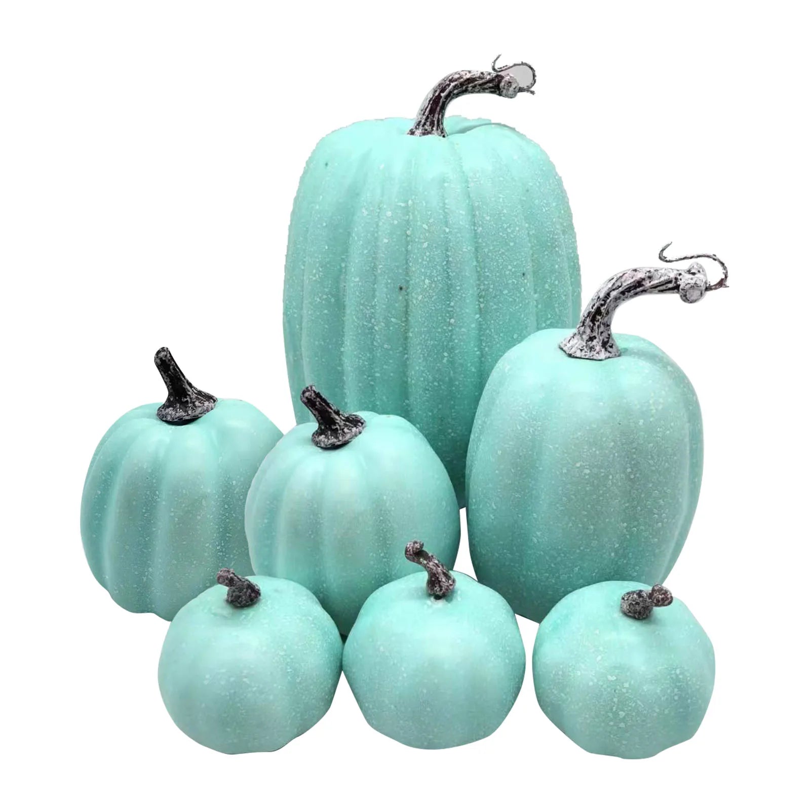 7 Pcs Artificial Pumpkin Cute Lifelike Foam Harvest Pumpkins