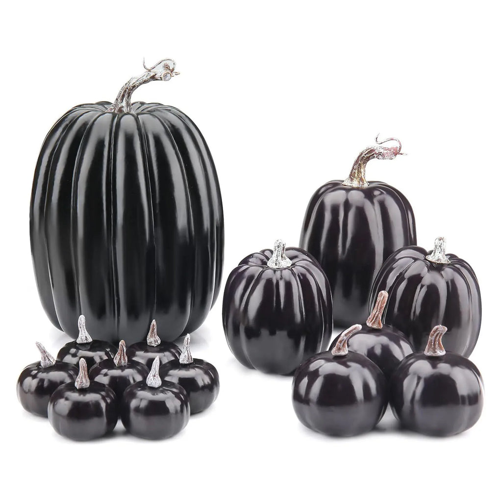 Artificial Black Pumpkins