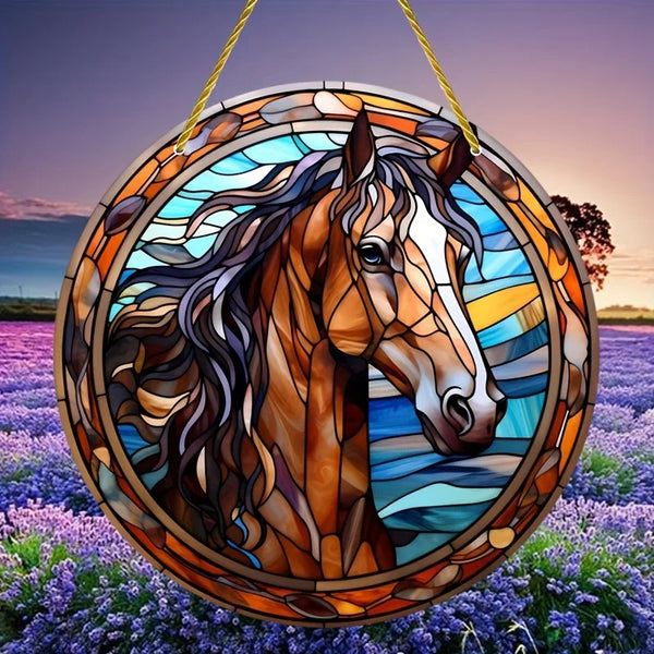 Horse Stained Window