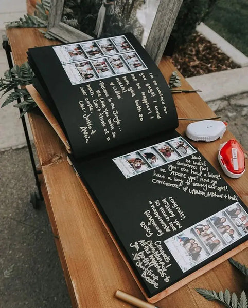 Wooden Wedding Guest Book - Personalized Laser Engraved