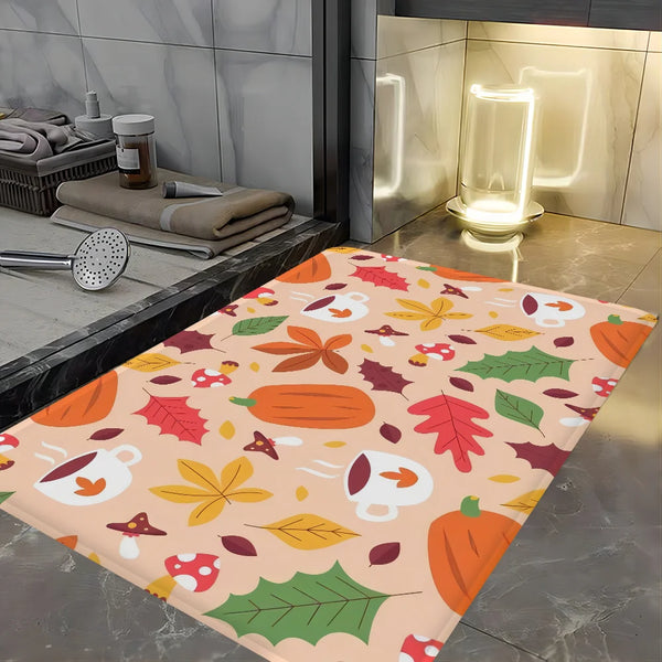 Autumn Pumpkin Pattern Floor Mat