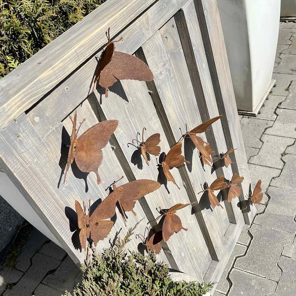 15 Pcs Rustic Metal Butterfly Outdoor Wall Art Decor