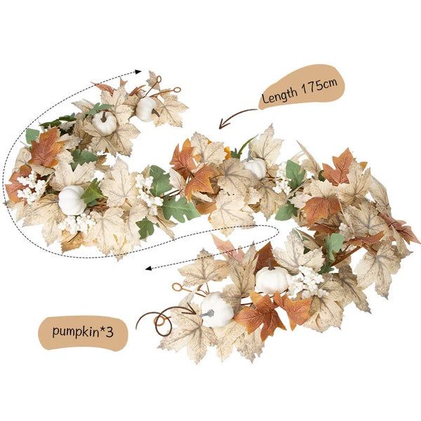 Artificial Fall Maple Leaf Garland