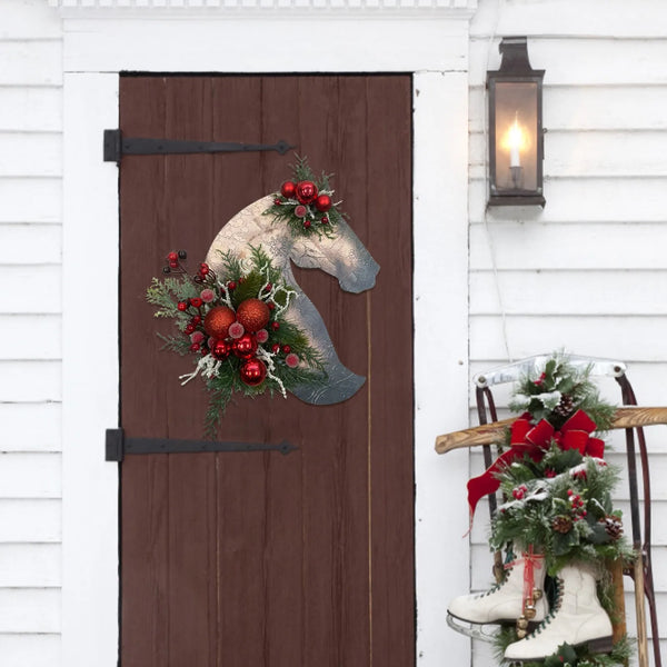 Christmas Horse Head Wreath