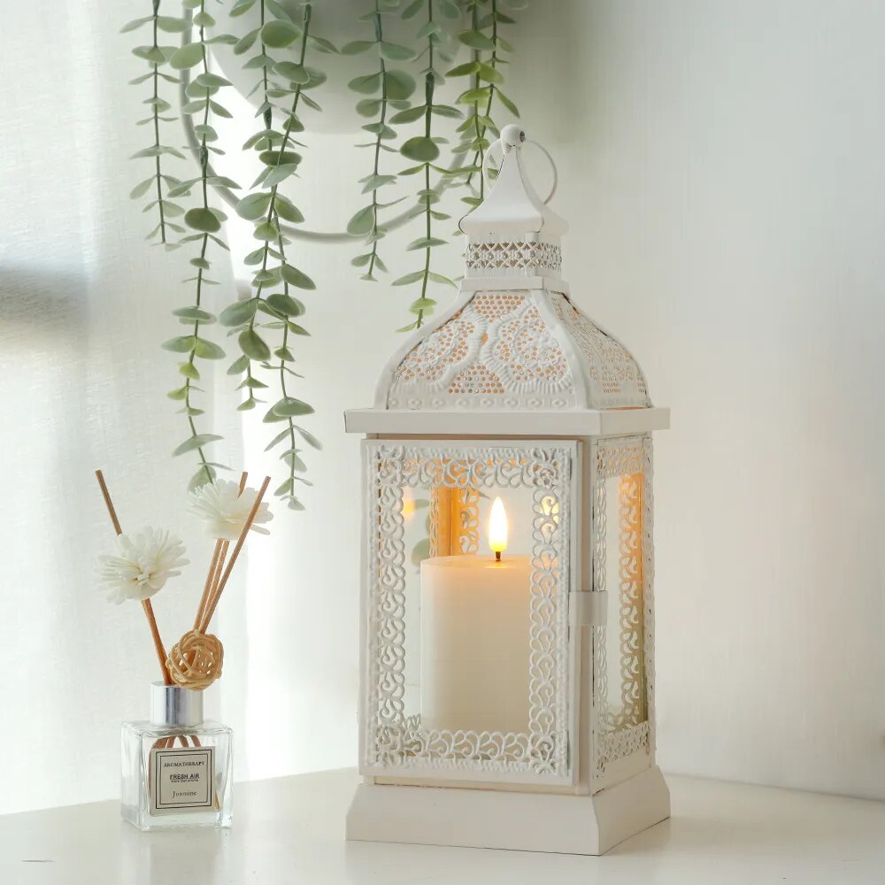 Metal Candle Lantern - jenshomeandgardendecor