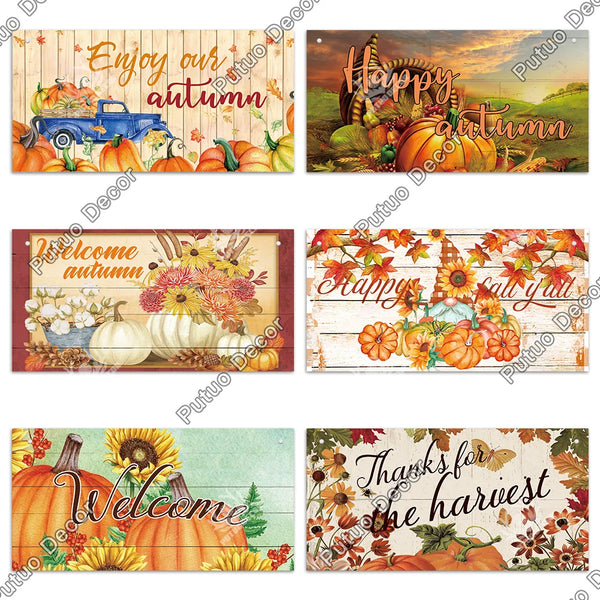 Welcome Autumn Wood Signs