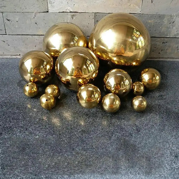 Stainless Steel Gold Polished Shiny Sphere Ball 25mm~480mm - jenshomeandgardendecor