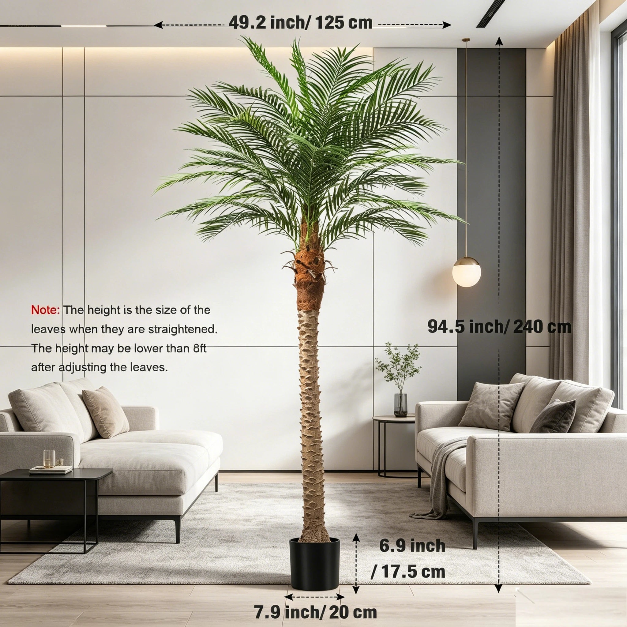4/5/6/7/8/9FT Faux Palm Tree