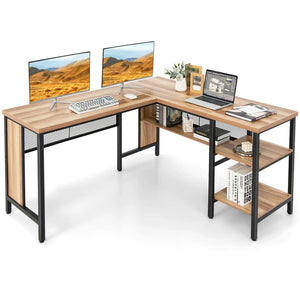 L-Shaped Corner Computer Desk - jenshomeandgardendecor