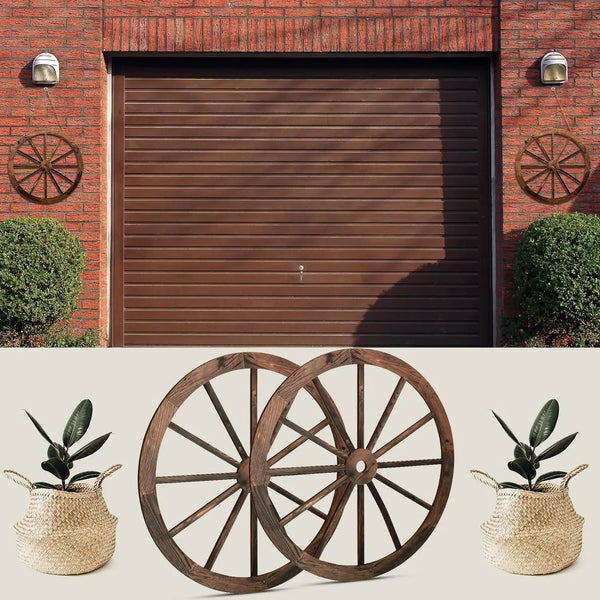 2 Pcs Wagon Wheel Decor