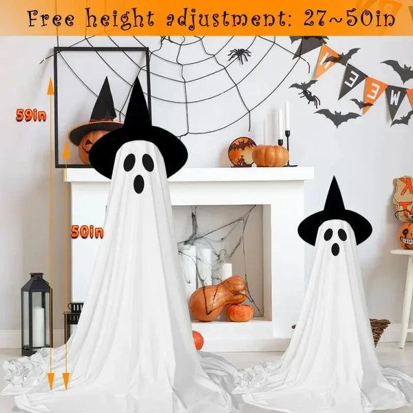 Halloween Ghost Decor With Remote Control String Lights