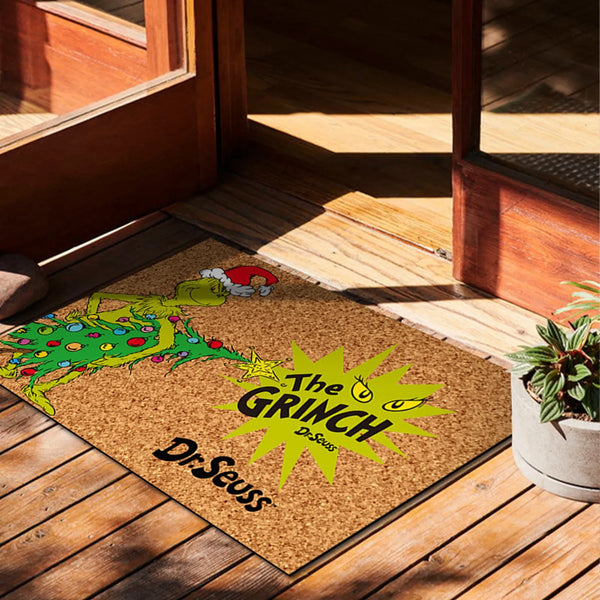 Christmas Grinch Door Mat