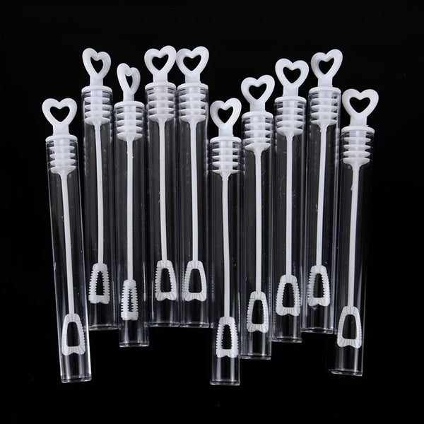 10/20/50Pcs Love Heart Wand Tube Wedding Bubbles