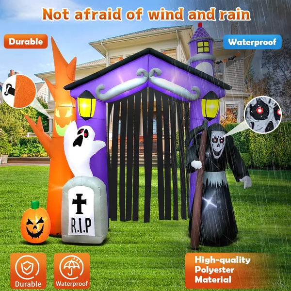 Halloween Inflatables Haunted House Castle Archway