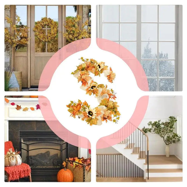 Thanksgiving Garland with Sunflowers