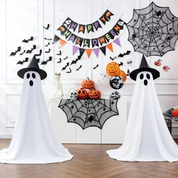 Halloween Ghost Decor With Remote Control String Lights