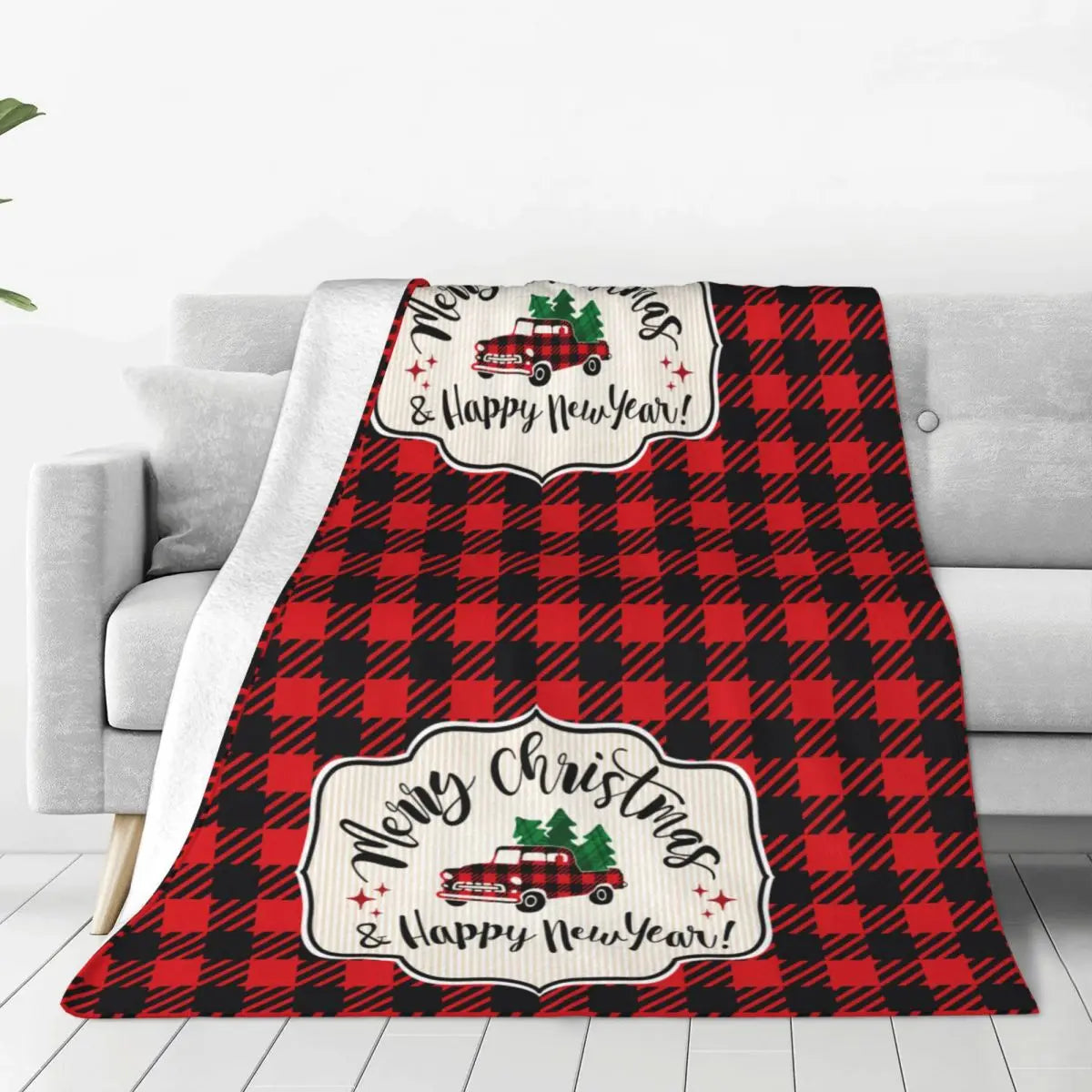 Christmas Truck Fleece Blanket