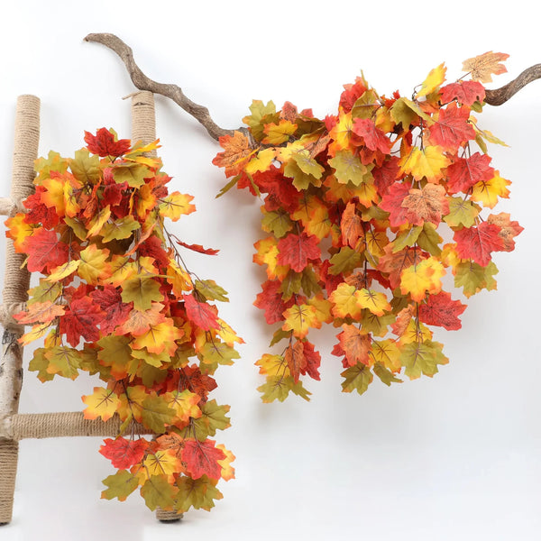 3/1pc Artificial Red Maple Garland