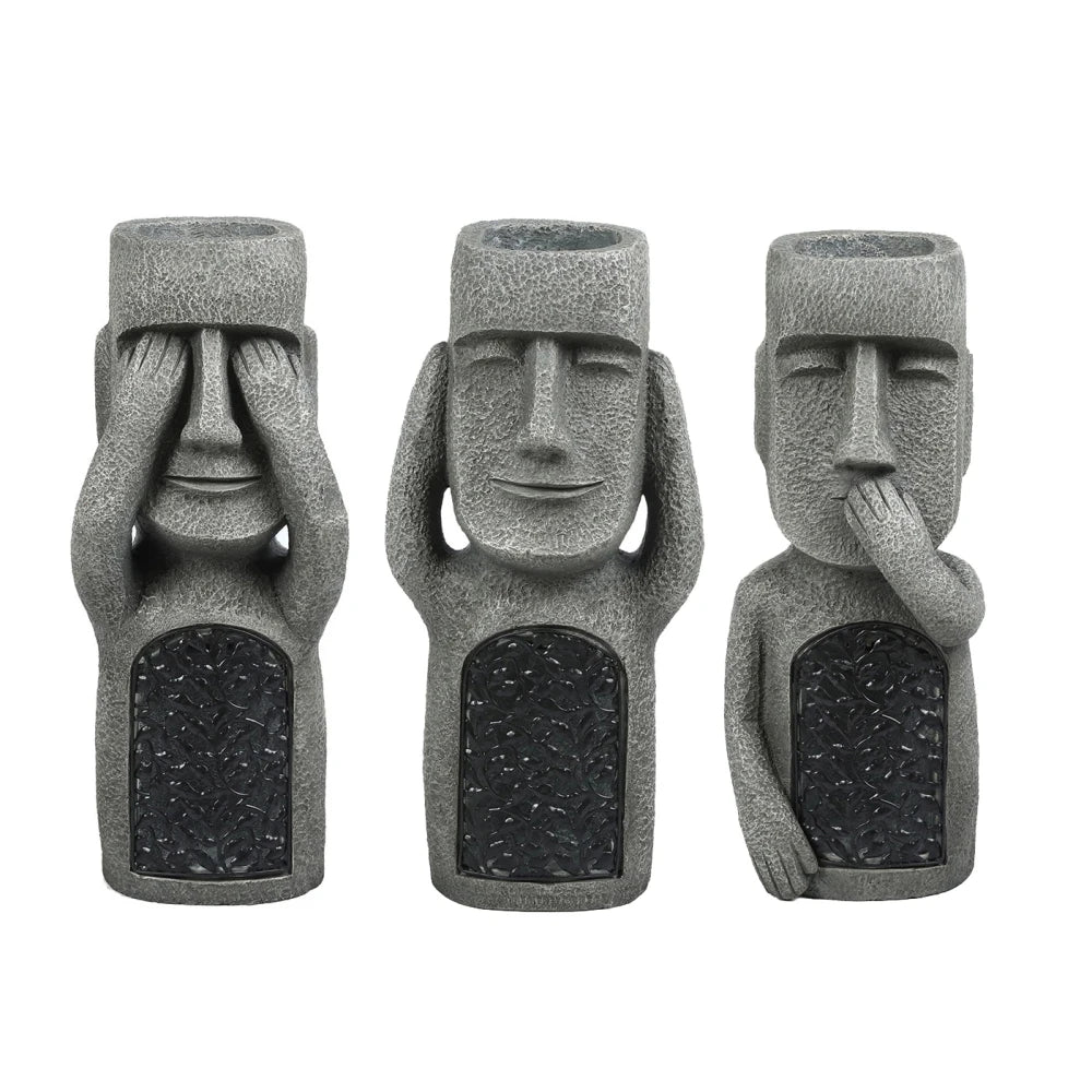 Hear No Evil, See No Evil, Speak No Evil planters - jenshomeandgardendecor