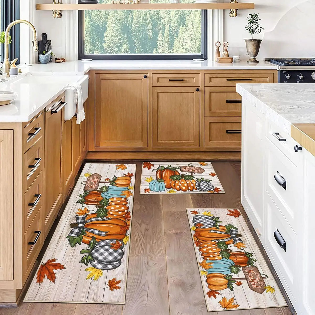 Fall Pumpkin Kitchen Non-slip Rugs