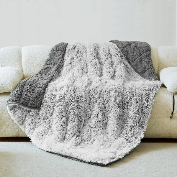 Cozy and Plush Sherpa Long Hair Blanket