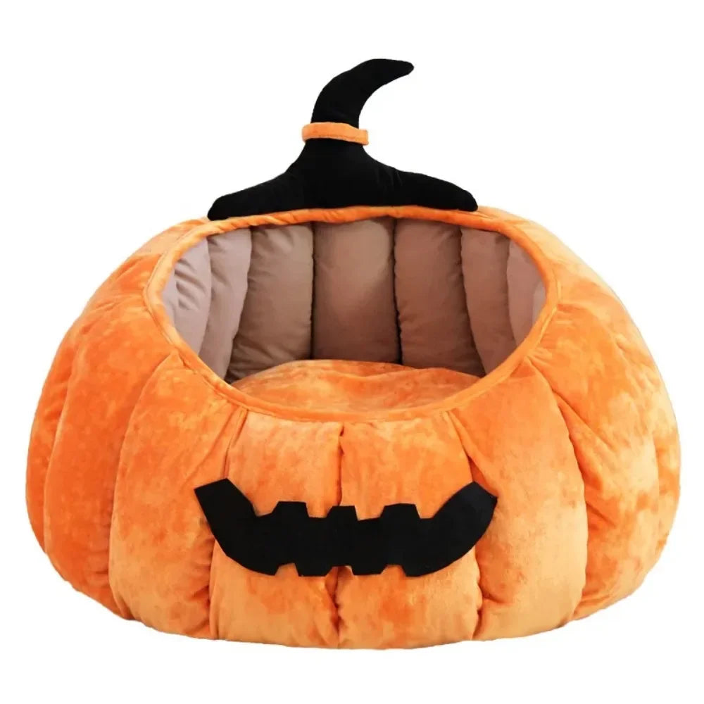 Halloween Pumpkin Cat Bed